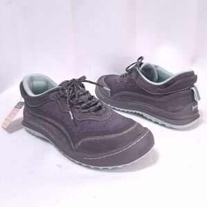Jambu Energize Leather Sneakers Womens 10 Grey Charcoal Mesh Walking Comfort NEW